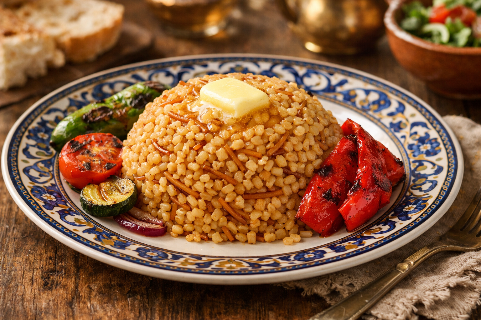 Servis edilen bulgur pilavı