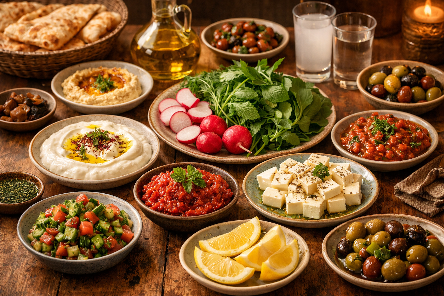 Dengeli lezzetlerle hazırlanmış sofra