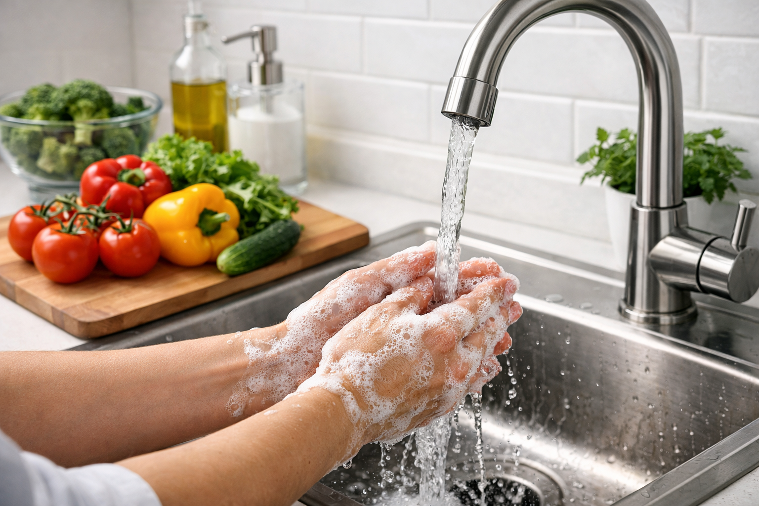 Temiz ve düzenli mutfak ortamında gıda saklama